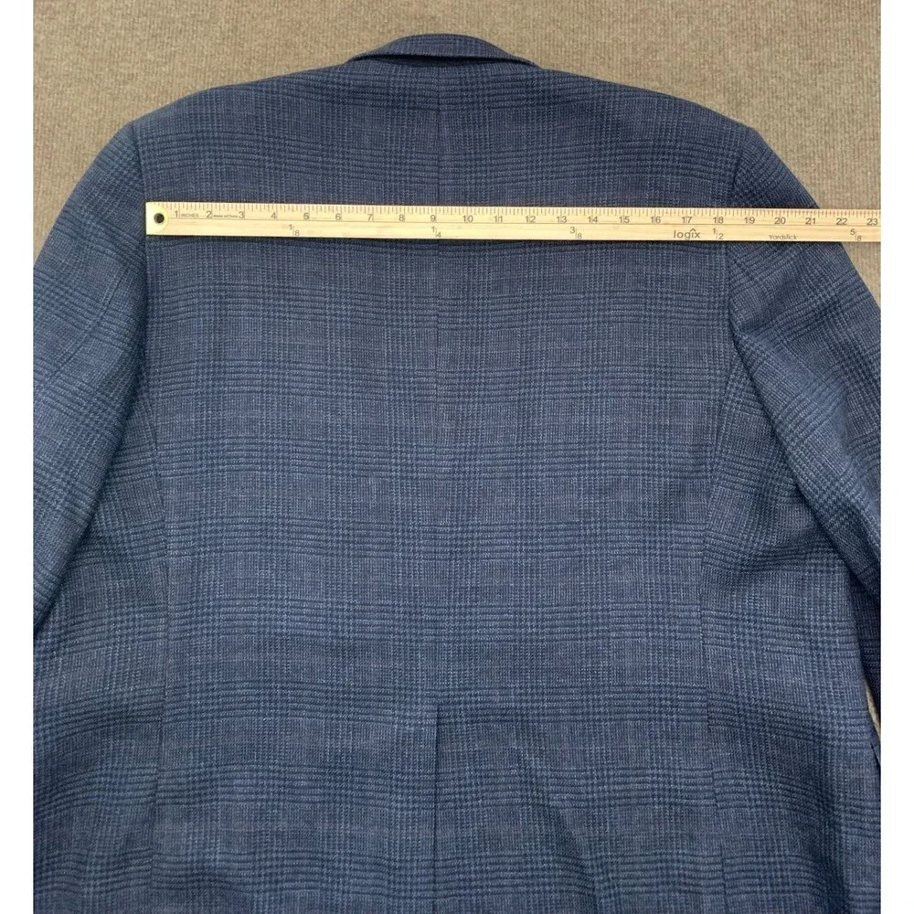 Joseph & Feiss Blazer Mens 43R Lambswool Tweed Glen Plaid Sportscoat Jacket